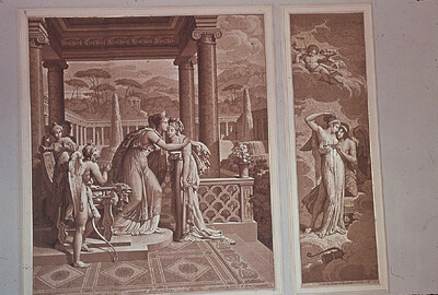 Picture wallpaper with scenes from the history of Amor and Psyche