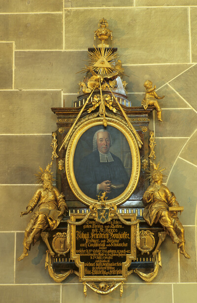 Epitaph Johann Friedrich Bonhöffer (the Younger) with portrait of the deceased