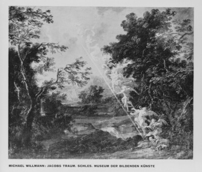 Tree landscape with the depiction of Jacob’s dream