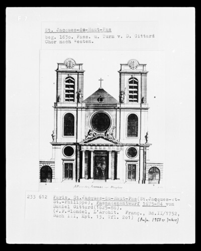 Paris, Église Saint-Jaques-du-Haut-Pas, Fassadenentwurf