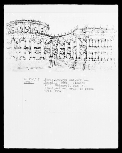 Paris, Louvre, design of Bernini for the redesign of the Louvre