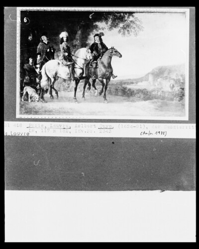 Landscape with three riders
