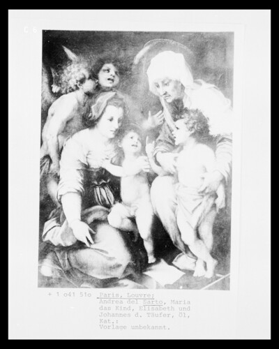Drawing: Winning of Christ, Mary with John the Baptist and another Saint