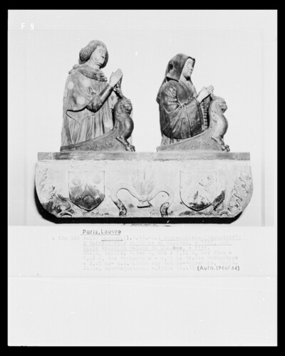 Headstone of Philippe de Comines and his wife Hélène de Chambes