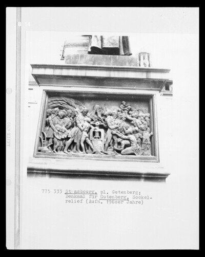 Memorial of Gutenberg: Socket relief: Gutenberg