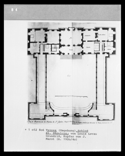 Troyes, floor plan of Saint-Sépulcre Palace