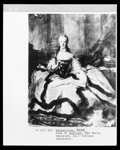 Portrait of Marie Adelaide with music book, daughter of Louis the XV