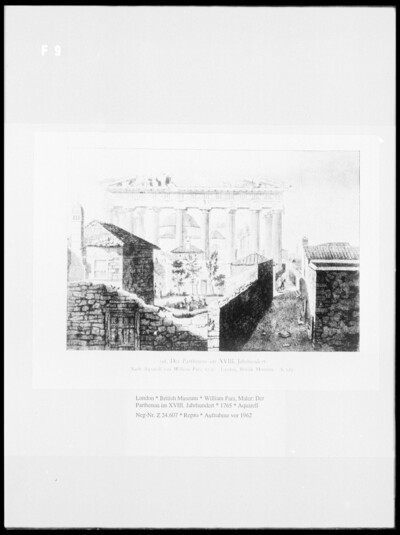 The Parthenon in the XVIII century