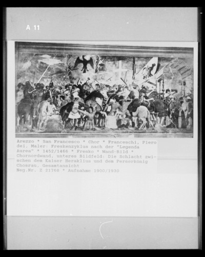 Kapellenausmalung — Szenen der Kreuzlegende — Kampf des Heraklius gegen Chosroe II. und Hinrichtung Chosroes