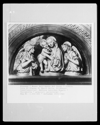 Lunette relief: Madonna between angels