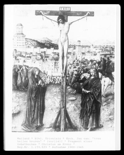 Prayer book: Tres belles heures (fragment) Christ on the Cross