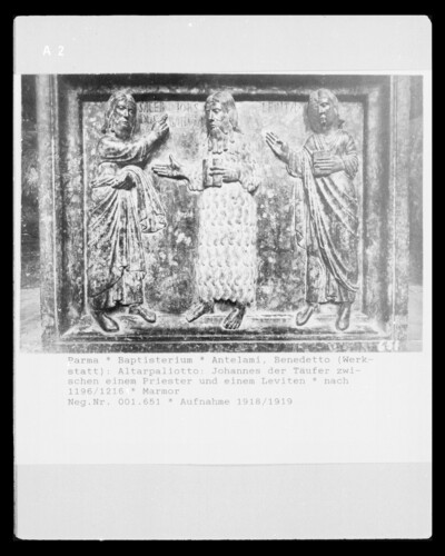 Johannes der Täufer und ein Levit erkennen Christus als Messias