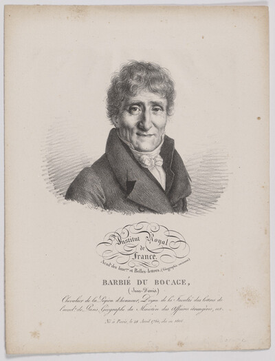 Bildnis des Jean Denis Barbié du Bocage