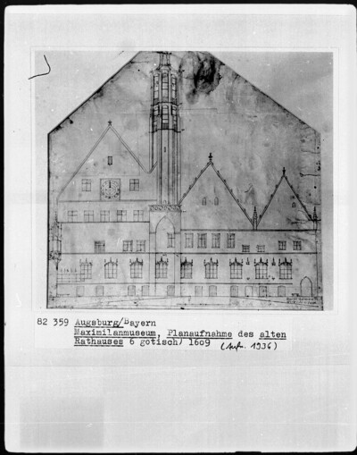 Planaufnahme des alten Augsburger Rathauses