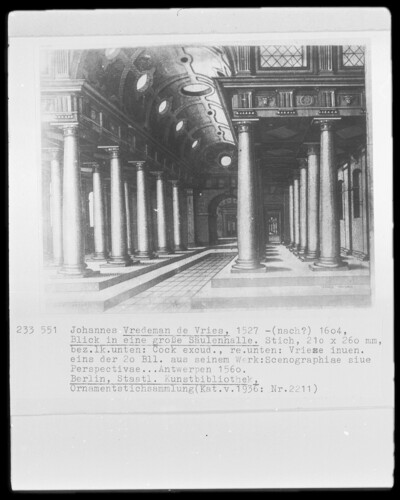 View into a large column hall