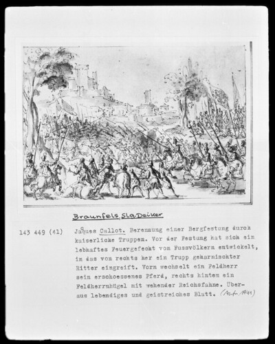 Notice of a mountain fortress by imperial troops