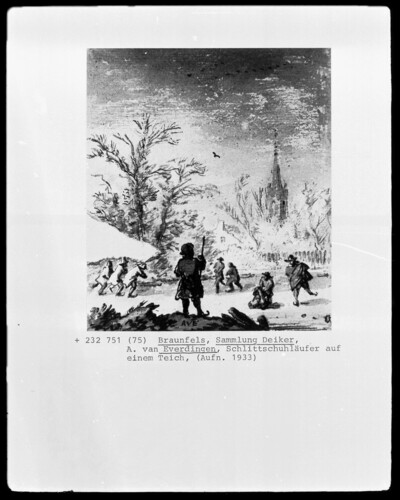 Sleigh skater on a pond