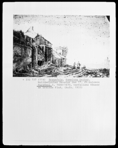 Decayed houses on the wide river
