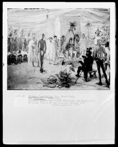 Fernando Cortez before Emperor Montezuma of Mexico