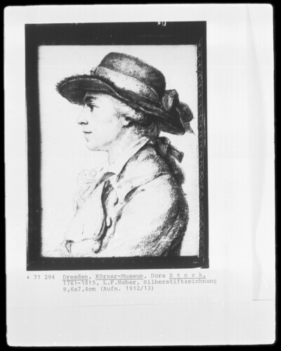 Portrait of Ludwig Ferdinand Huber in profile