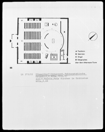 Grundriß der Rektoratskirche in Düsseldorf-Unterrath
