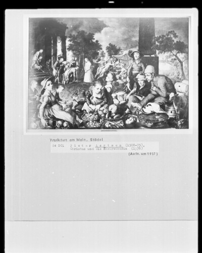 Market piece with Christ and adulteress