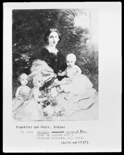 Color sketch for the portrait of the woman Charlotte von Wulf with her children