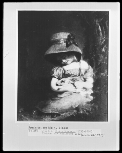 Girl with rabbits