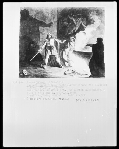 Macbeth in the witch’s kitchen (4th act, 1st scene)