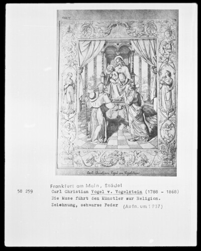 The muse guides the artist to religion