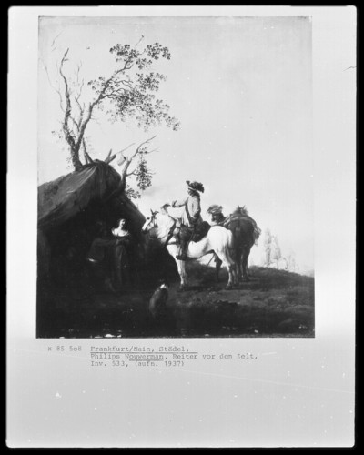 Horseman in front of the tent