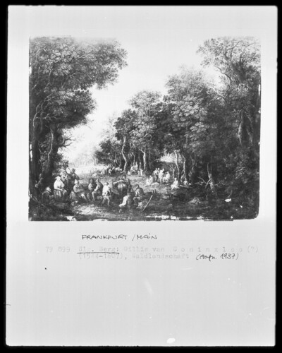 Forest landscape with the healing of the blind