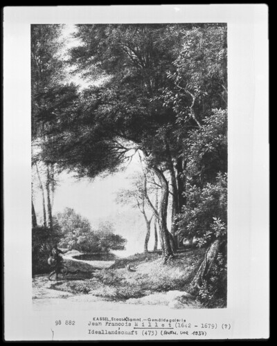 Waldinneres mit Staffagefigur