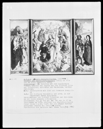 Thomas Altar: The Unbelieving Thomas; Mary with the Child and Saint John Evangelista; Saint Hippolytus and Afra
