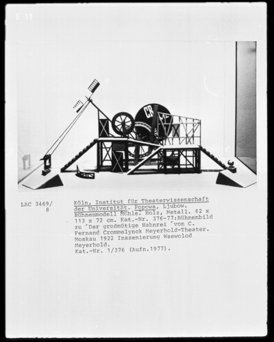 Stage model mill. Stage design for “Der nenHahnrei” by C. Fernand Crommelynck Meyerhold-Theater, Moscow 1922, staging Wsewolod Meyerhold