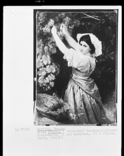Grape picking Italian woman