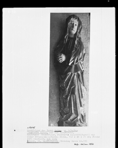 Mourning Mary (from a crucifixion group)