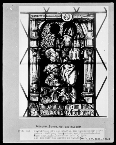 St. Wolfgang mit dem Stifter, dem Wasserburger Rentmeister Wolfgang Baumgartner von Frauenstein