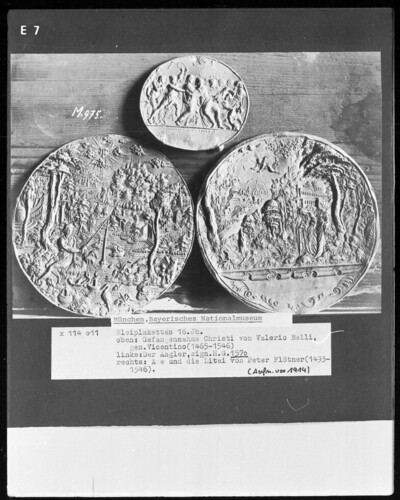 Above: Capture of Christ, on the left: The angler, on the right: Ate and the Litai