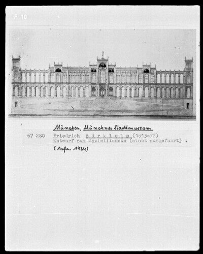 Entwurf zum Maximilianeum (nicht ausgeführt)