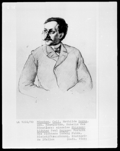 Portrait of the poet Ludwig Fulda