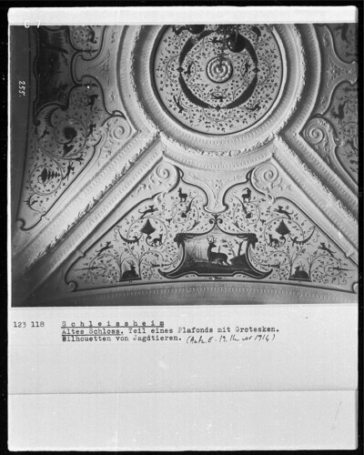 Part of a ceiling with grotesques
