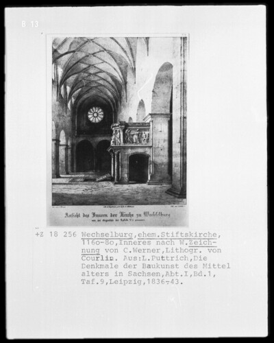 Interchange castle, collegiate church, interior to the west