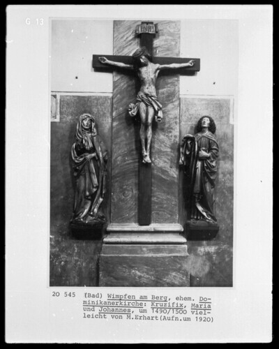 Crucifix, Mary and John, St. Dominic and Peter of the former High Altar (fragments)