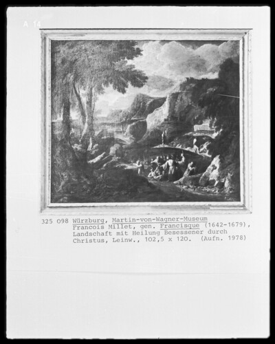 Landschaft mit Heilung Besessener durch Christus