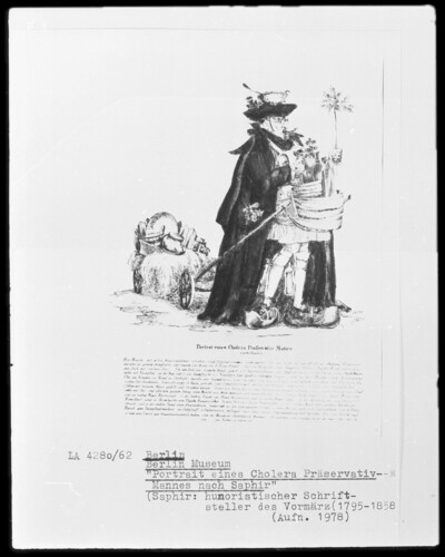 “Portrait of a Cholera Preservative-Man after Saphir”