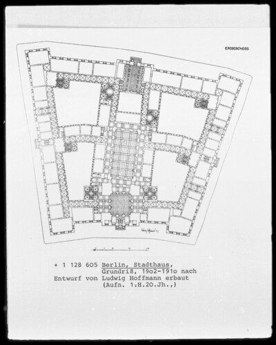 Berlin, Stadthaus, Grundriß, built in 1902-1910 according to the design of Ludwig Hoffmann