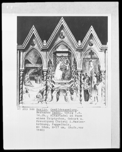 Altar board in the shape of a triptych