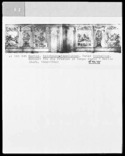 Design Drawing of the frescoes at Campo Santo