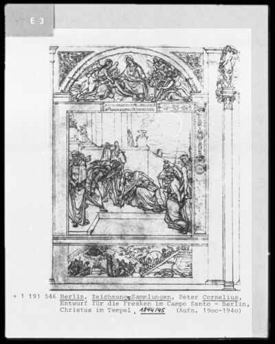 Design Drawing of the frescoes in Campo Santo, Christ in the Temple